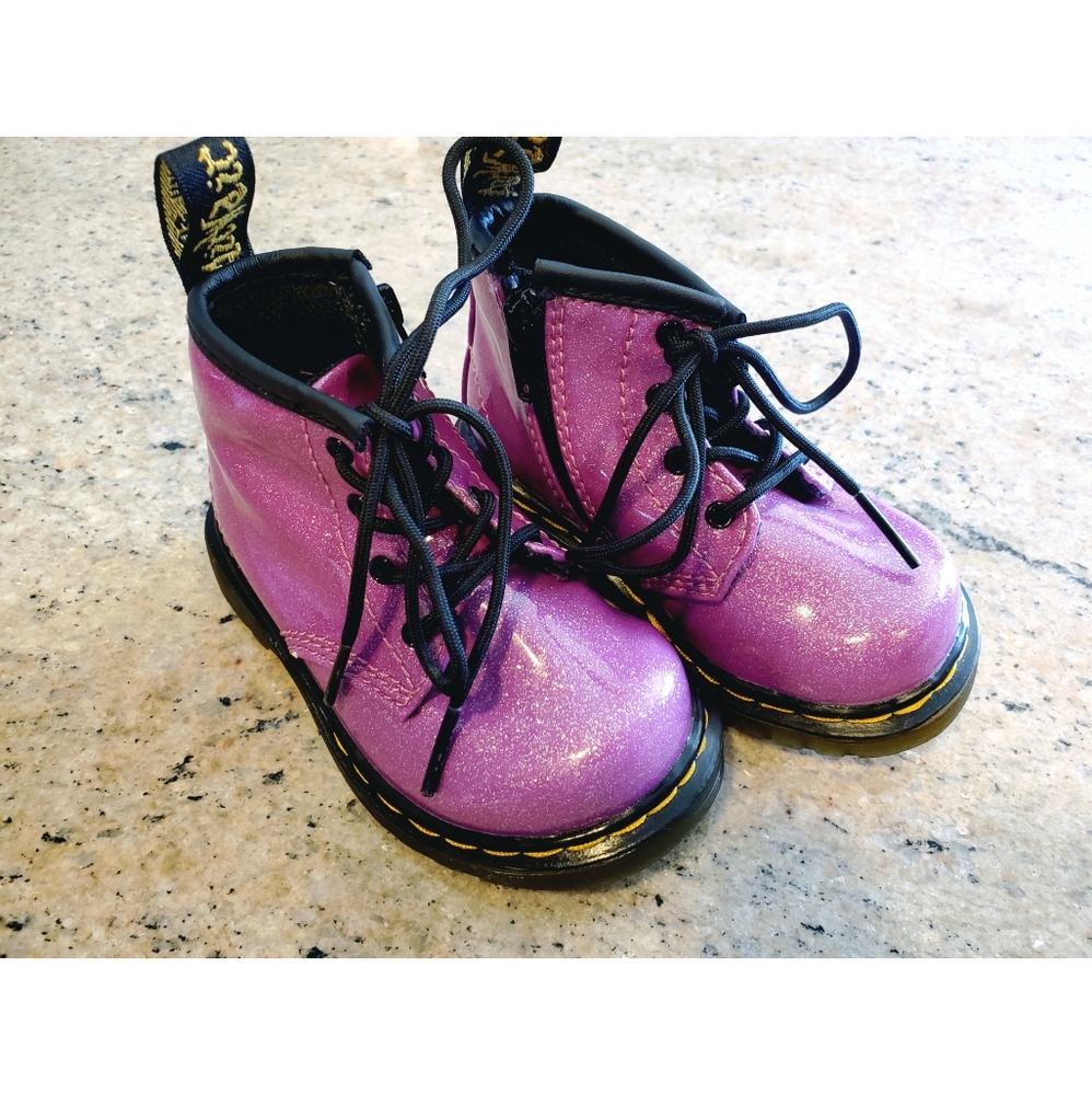 Dr. Marten's Purple Glitter 1940 Toddler Boots